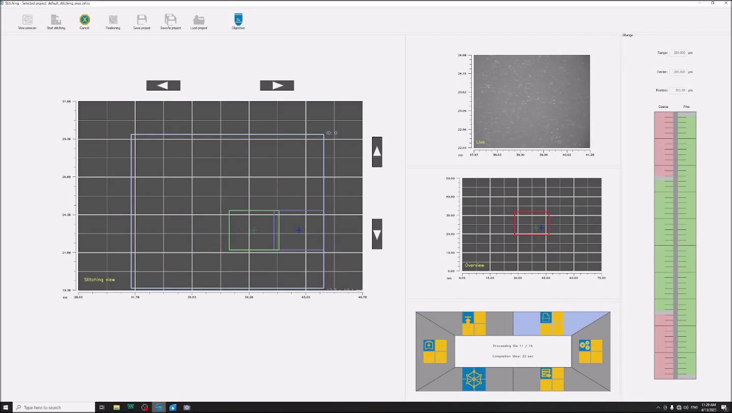 Bildschirmfoto der Benutzeroberfläche smartVIS3D im Bereich der Steuerung und Automatisierung von Abläufen