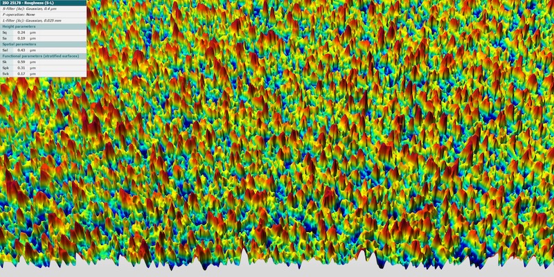 Beispielmessung von schwarzem Silikon
