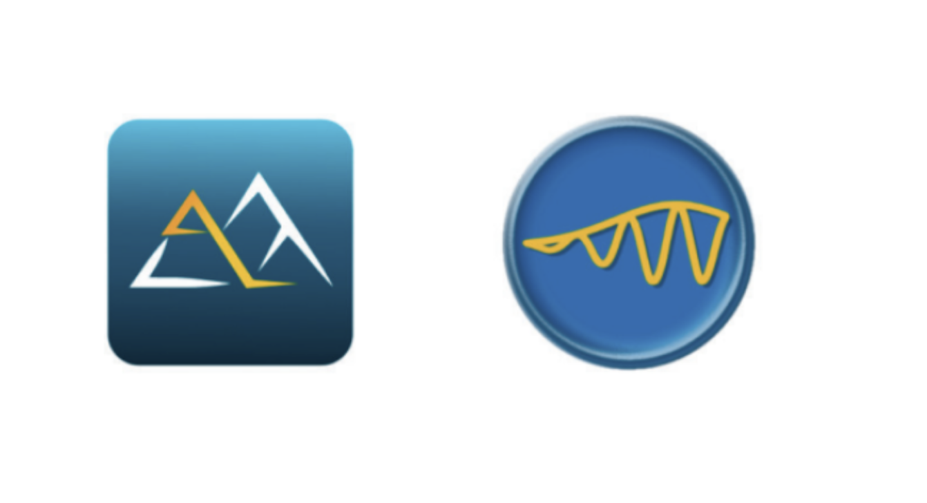Darstellung der Logos dses Messoftwares von GBS metrology: MountainsMap® & smartVIS3D