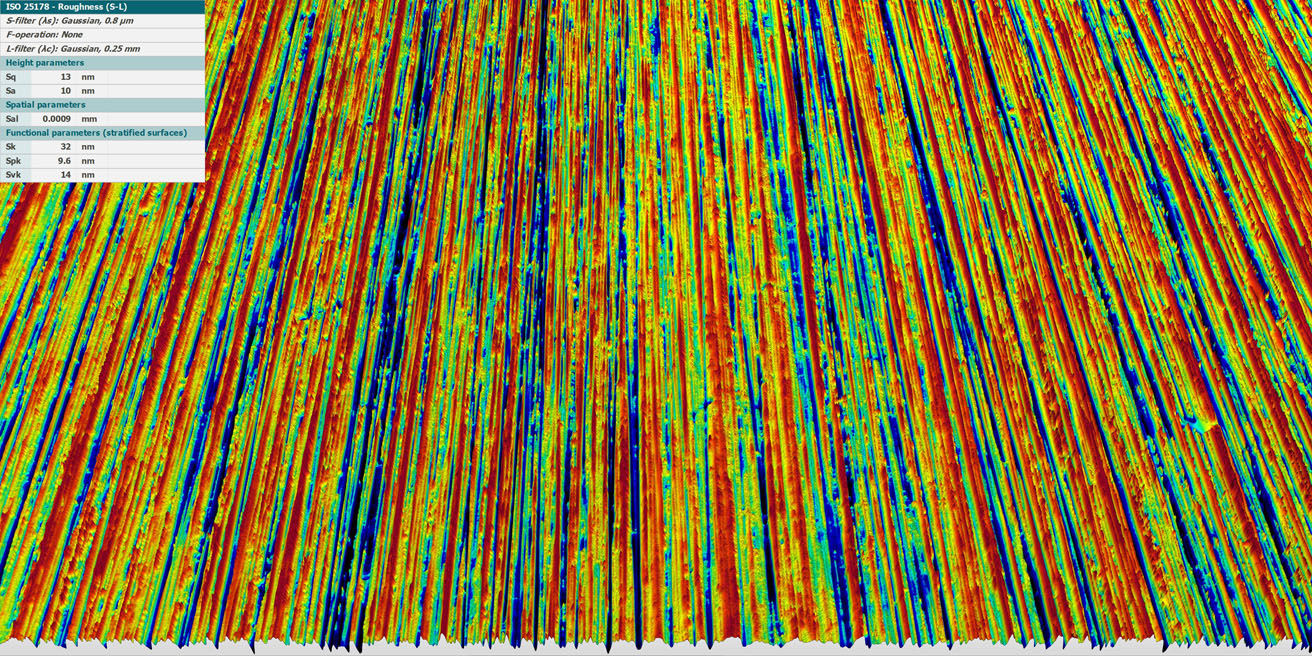 Beispielmessung geschliffener Wafer