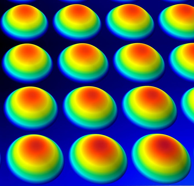 Ausschnitt einer Beispielmessung eines Arrays mit vielen Mikrolinsen