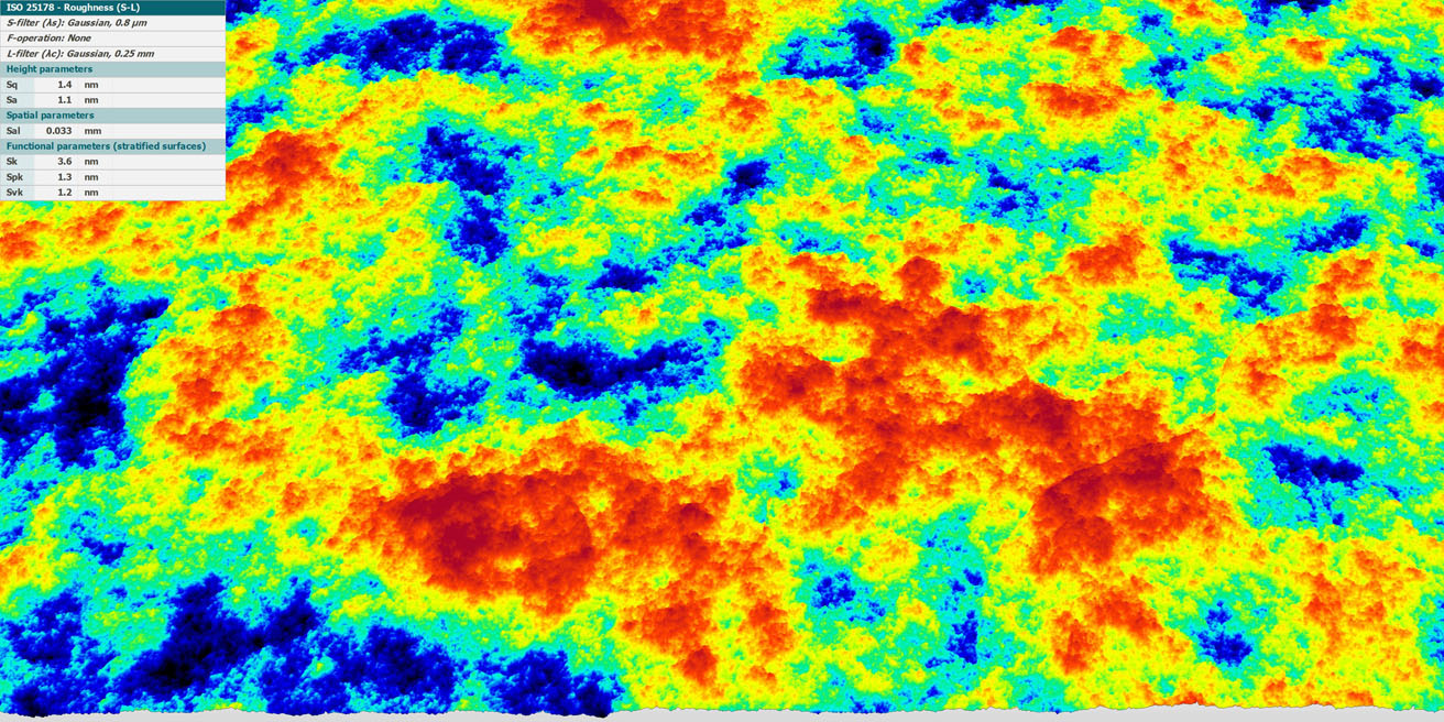 Beispielmessung eines polierten Wafers